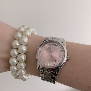 MICHAEL KORS Silver Watch with Pink Dial